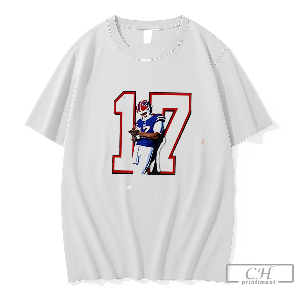 Premium Buffalo Bills Josh Allen Number 17 Player Portrait Mvp Tee