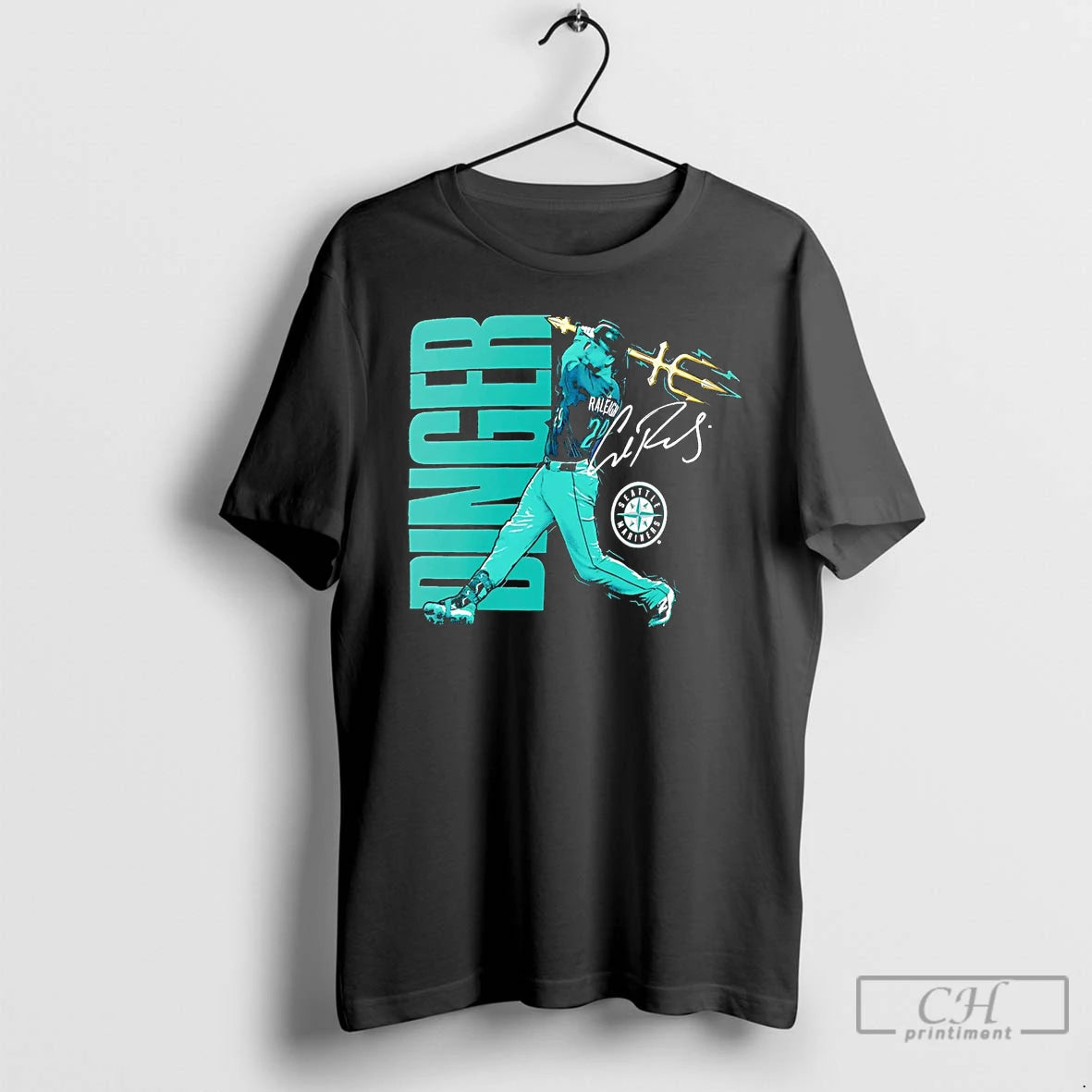 Premium Cal Raleigh Trident Swing Signature Seattle Mariners T Shirts