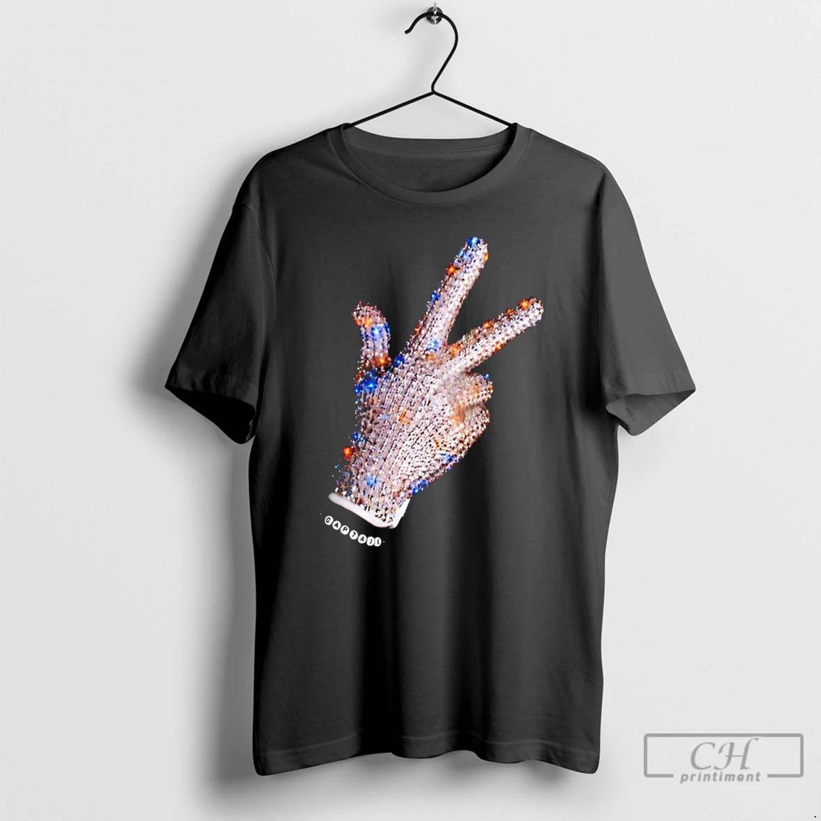 Premium Captain Iceman Crystal Glove Tee