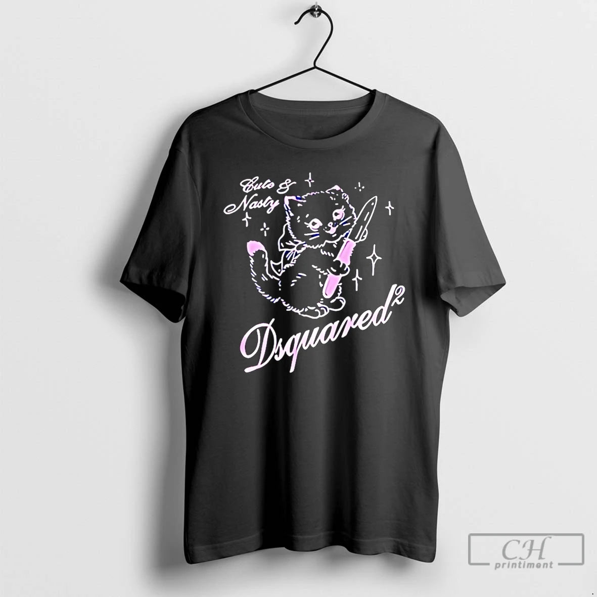 Premium Cat Cute And Nasty Dsquared Sketch T-Shirts, Hoodie, Sweatshirt | CoreVibeTees.com