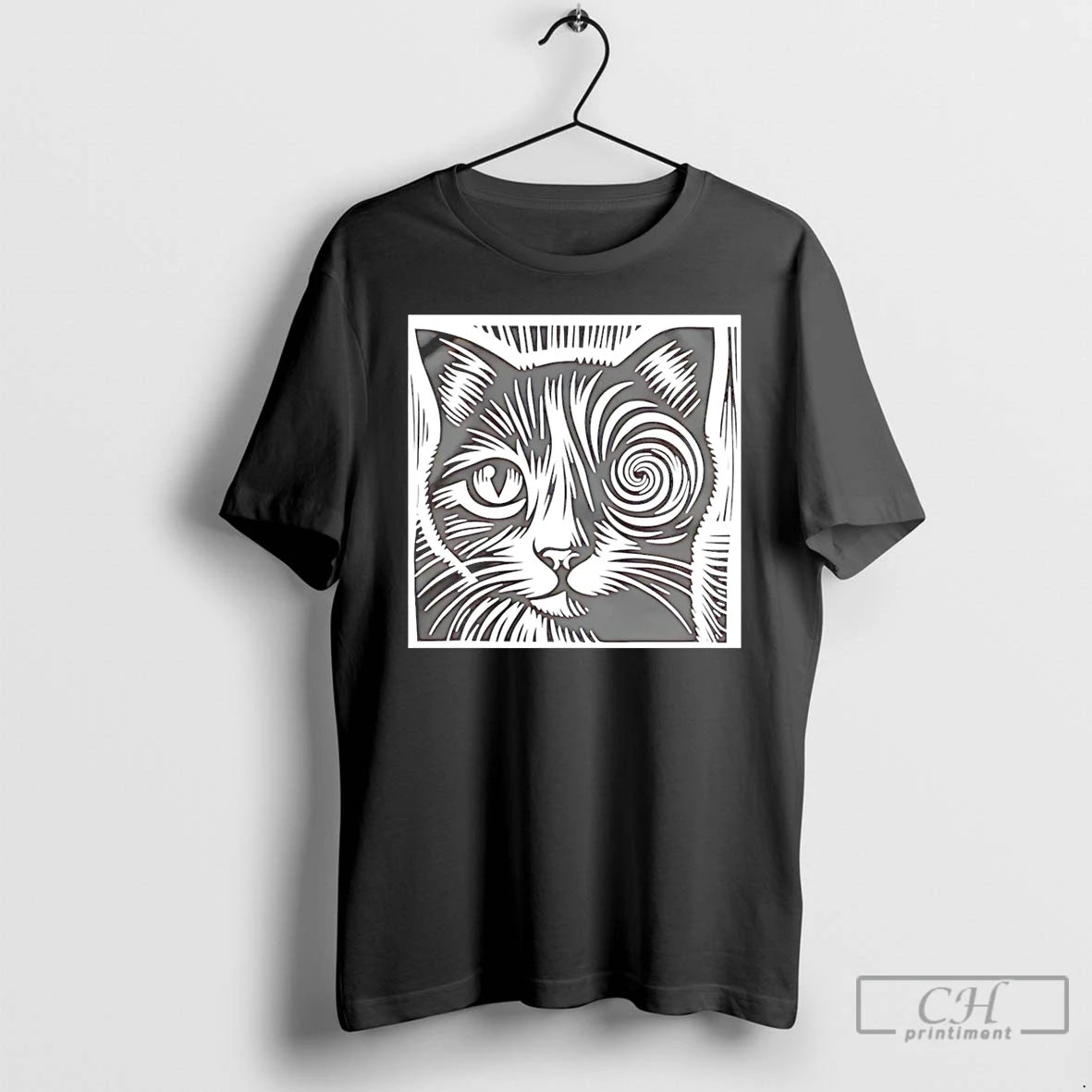 Premium Cat With Spiral Eyes T-Shirts, Hoodie, Sweatshirt | CoreVibeTees.com