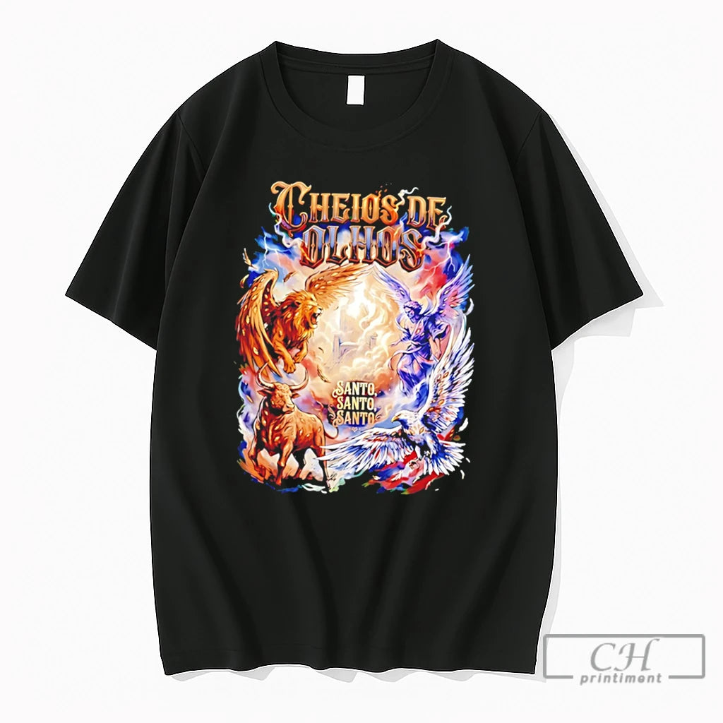 Premium Cheios De Olhos Santo Santo Santo Tee