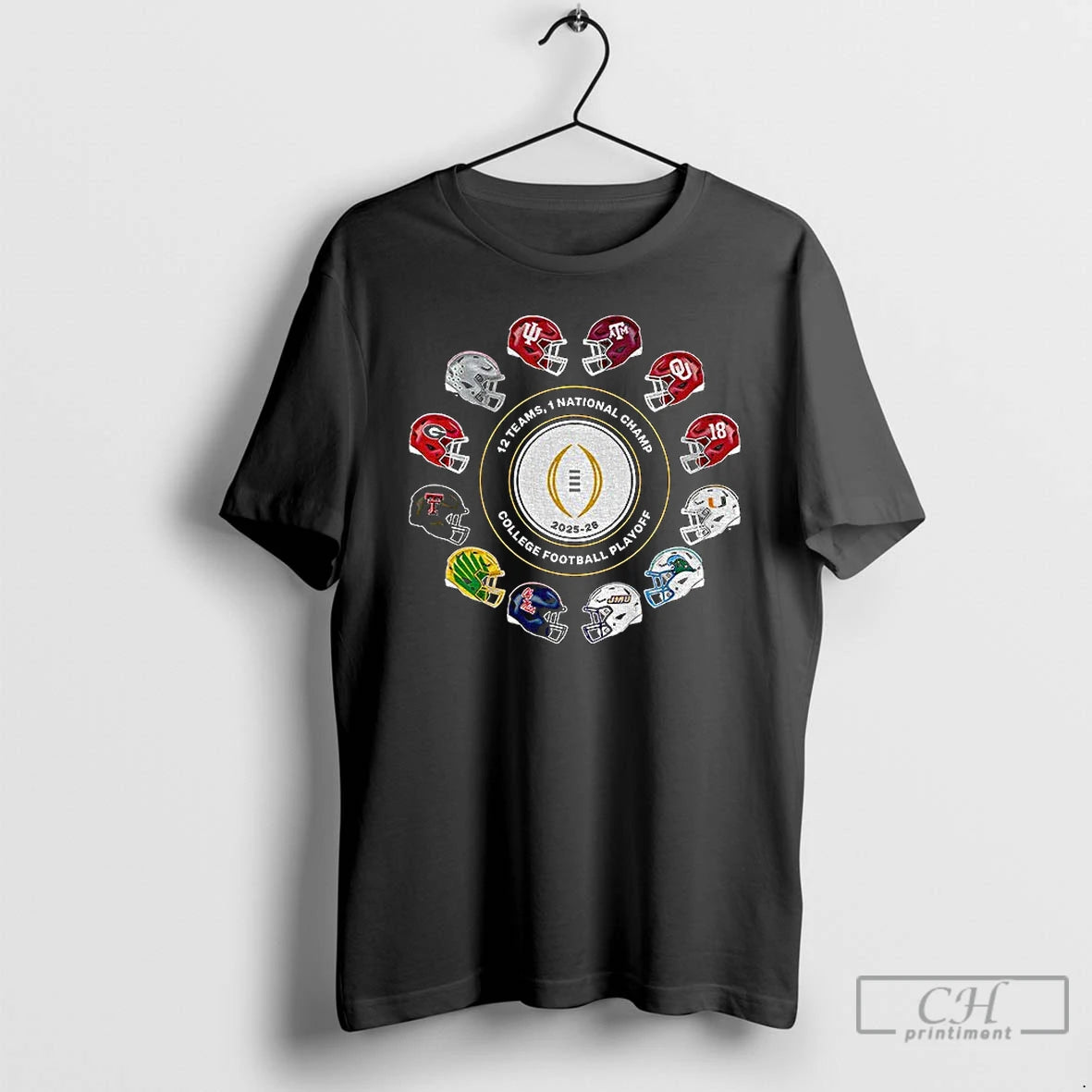 Premium College Football Playoff 2026 Exclusive 12 Teams Playoff Helmet T-Shirts, Hoodie, Sweatshirt | CoreVibeTees.com