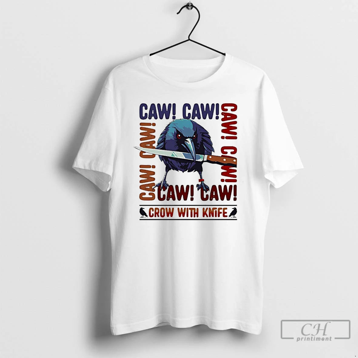 Premium Crow With Knife Caw T-Shirts, Hoodie, Sweatshirt | CoreVibeTees.com