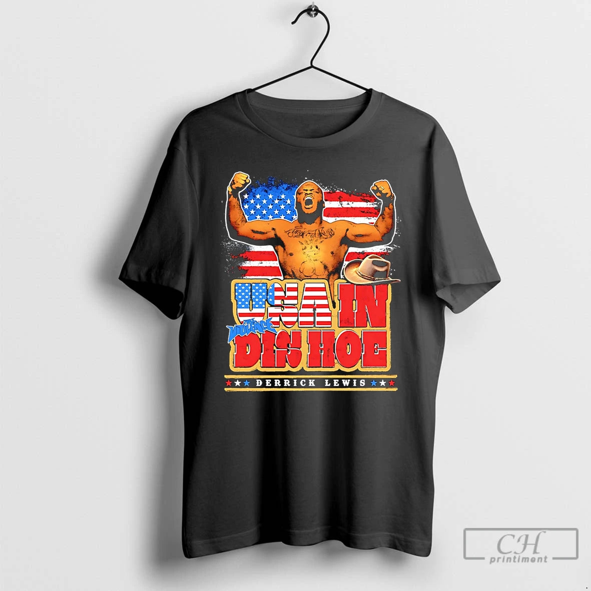 Premium Derrick Lewis Usa In Dis Hoe Flag T-Shirts, Hoodie, Sweatshirt | CoreVibeTees.com