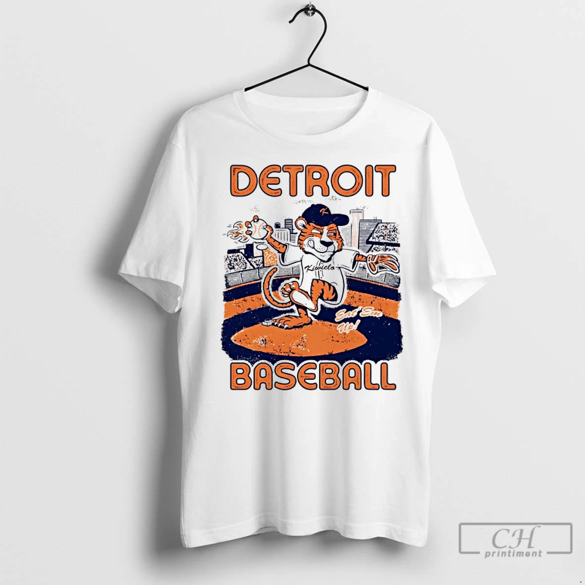 Premium Detroit Tigers Baseball Mascot Eat Em Up