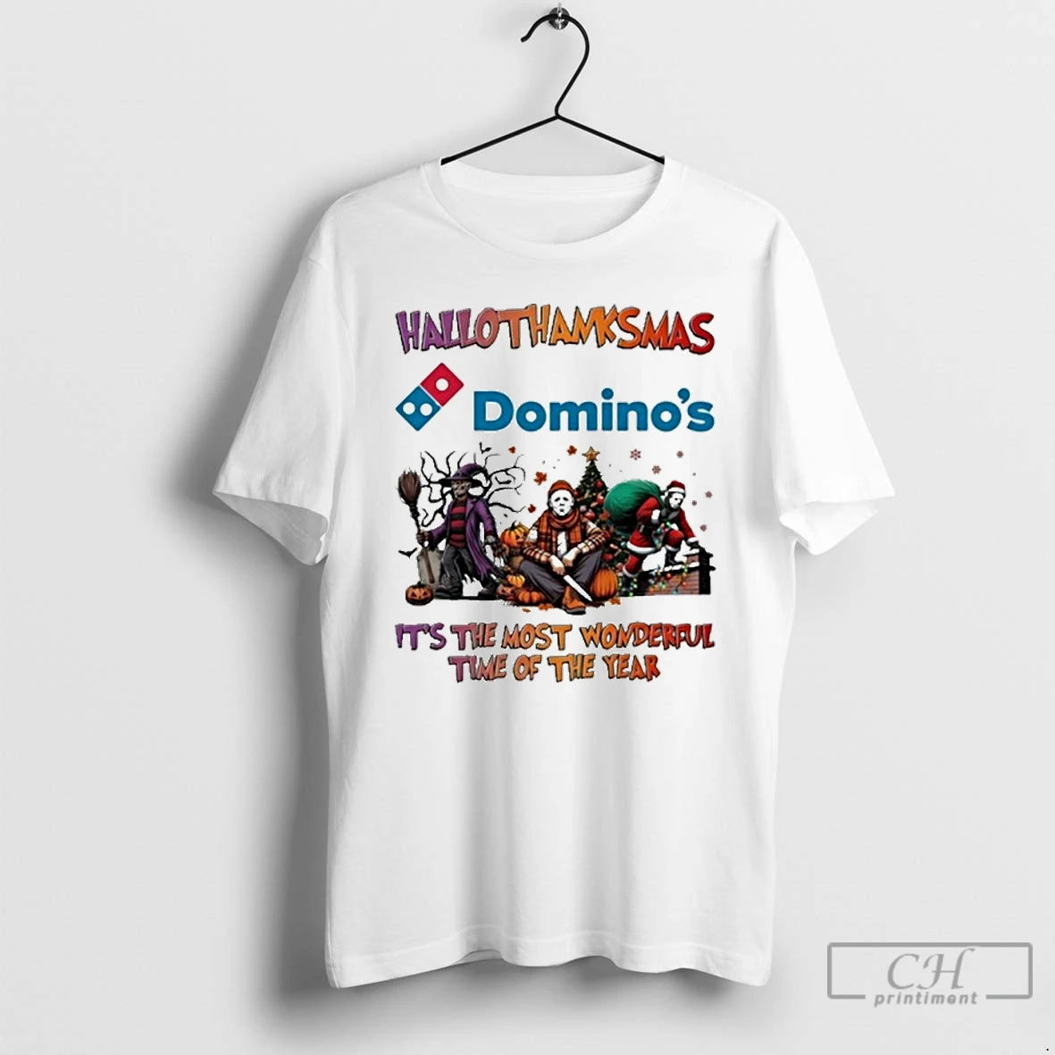 Premium Dominos Horror Film Hallothanksmas Its The Most Wonderful Time Of The Year T Shirts
