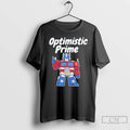 Premium Elon Musk Wearing Optimistic Prime Vintage T-Shirts, Hoodie, Sweatshirt | CoreVibeTees.com
