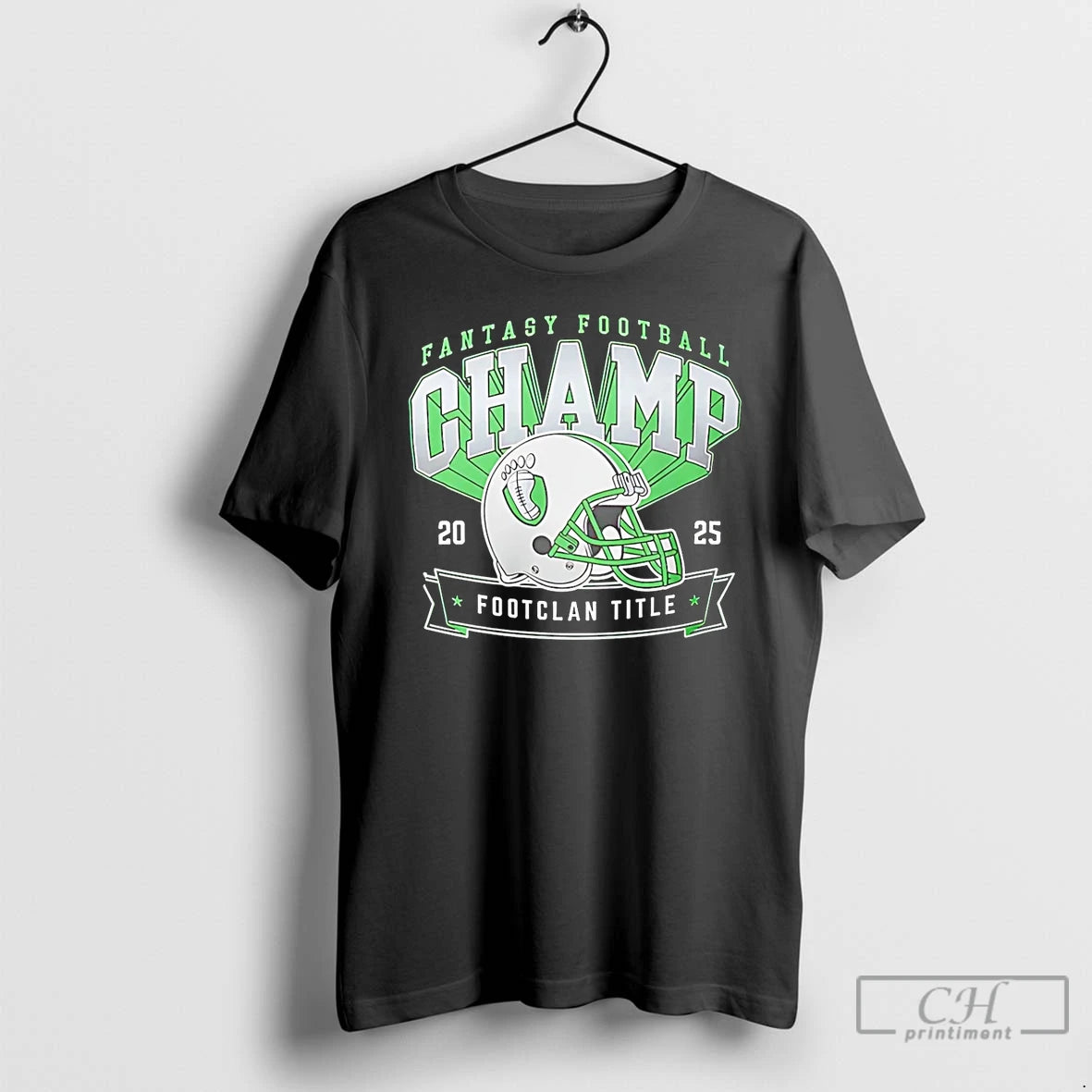 Premium Fantasy Football Footclan Title Champion 2025 Helmet T-Shirts, Hoodie, Sweatshirt | CoreVibeTees.com