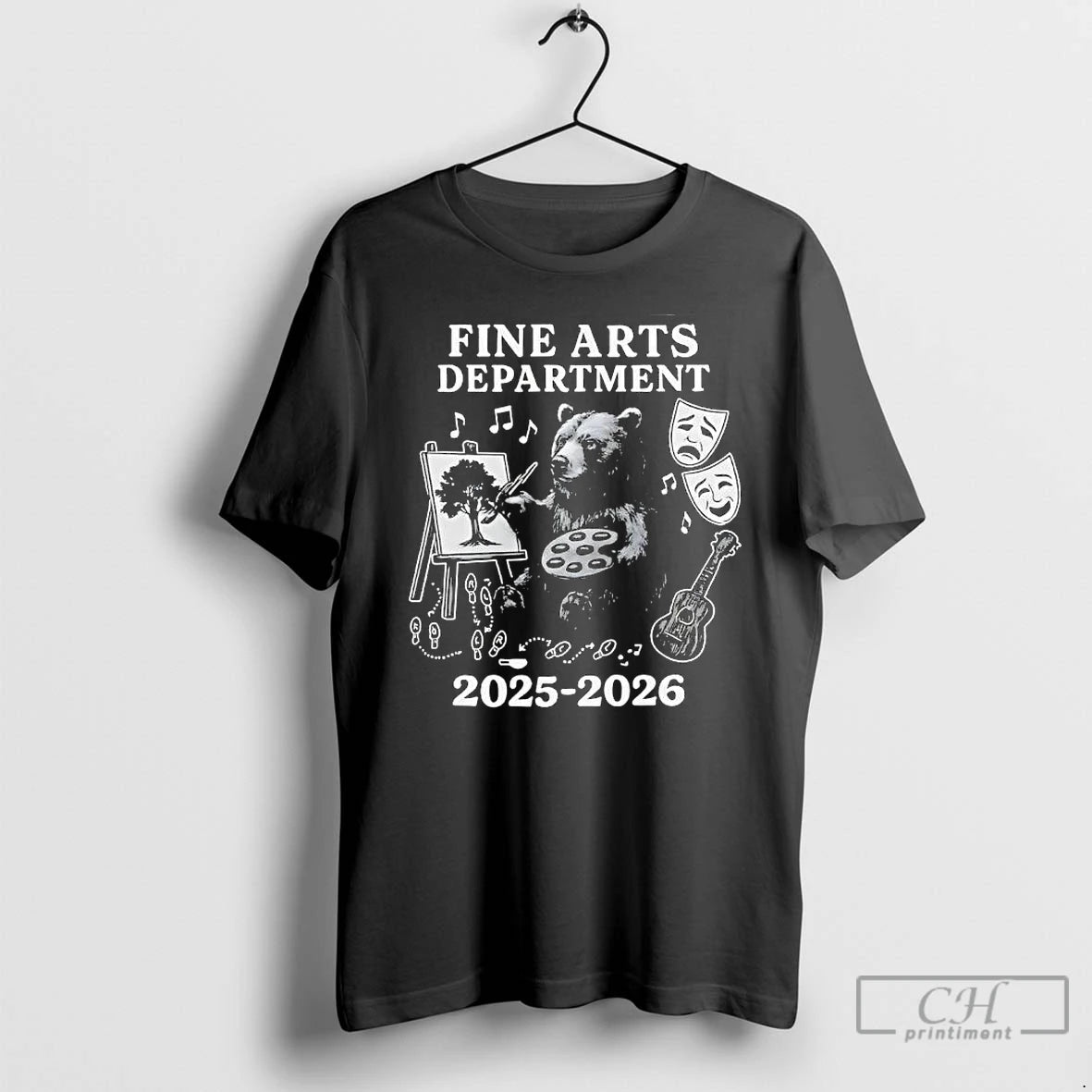Premium Fine Arts Department Bear Painting A Tree 2025 2026 T-Shirts, Hoodie, Sweatshirt | CoreVibeTees.com