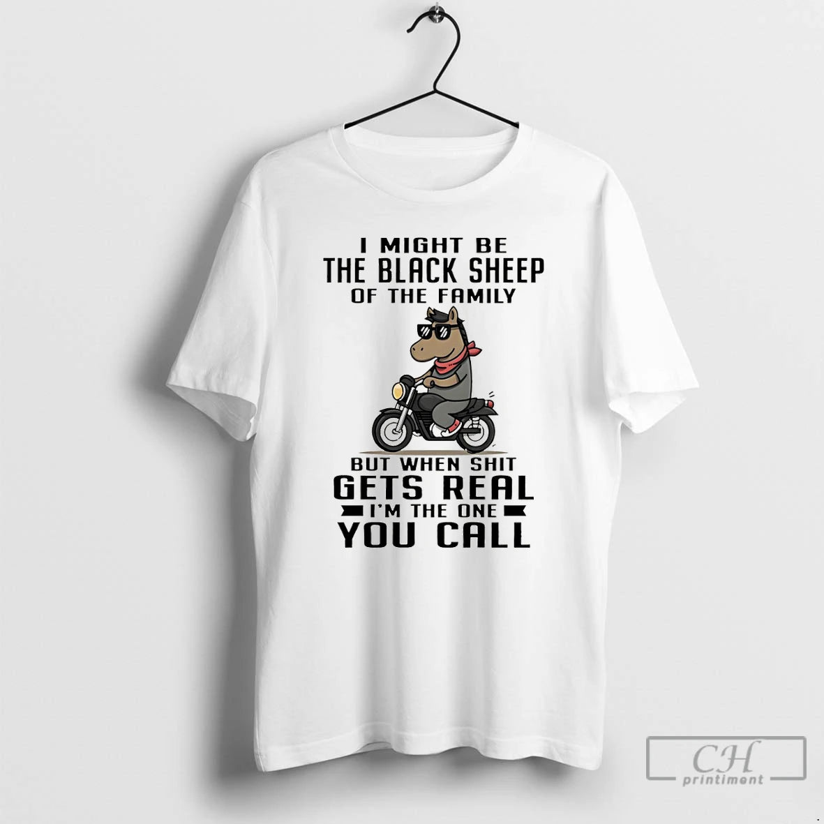 Premium Funny Horse I Might Be The Black Sheep Of The Family But When Shit T-Shirts, Hoodie, Sweatshirt | CoreVibeTees.com