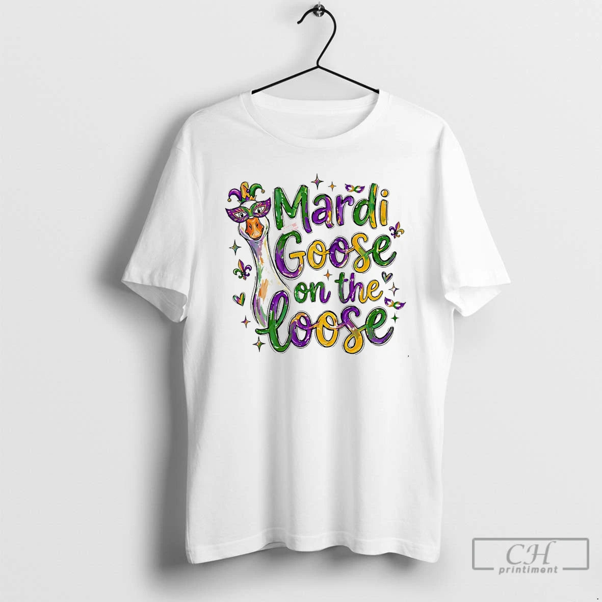 Premium Funny Mardi Gras Goose On The Goose T-Shirts, Hoodie, Sweatshirt | CoreVibeTees.com