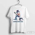 Premium Funny Winter Cute Snowman Abolish Ice T-Shirts, Hoodie, Sweatshirt | CoreVibeTees.com