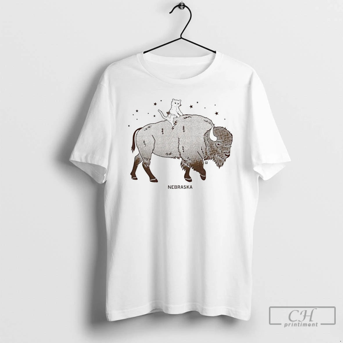 Premium Gary The Cat Riding A Bison Across Nebraska T-Shirts, Hoodie, Sweatshirt | CoreVibeTees.com
