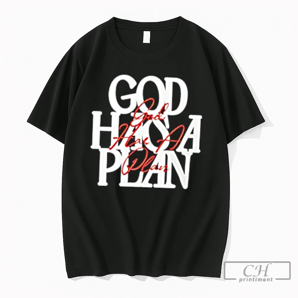 Premium God Has A Plan Logo Tee