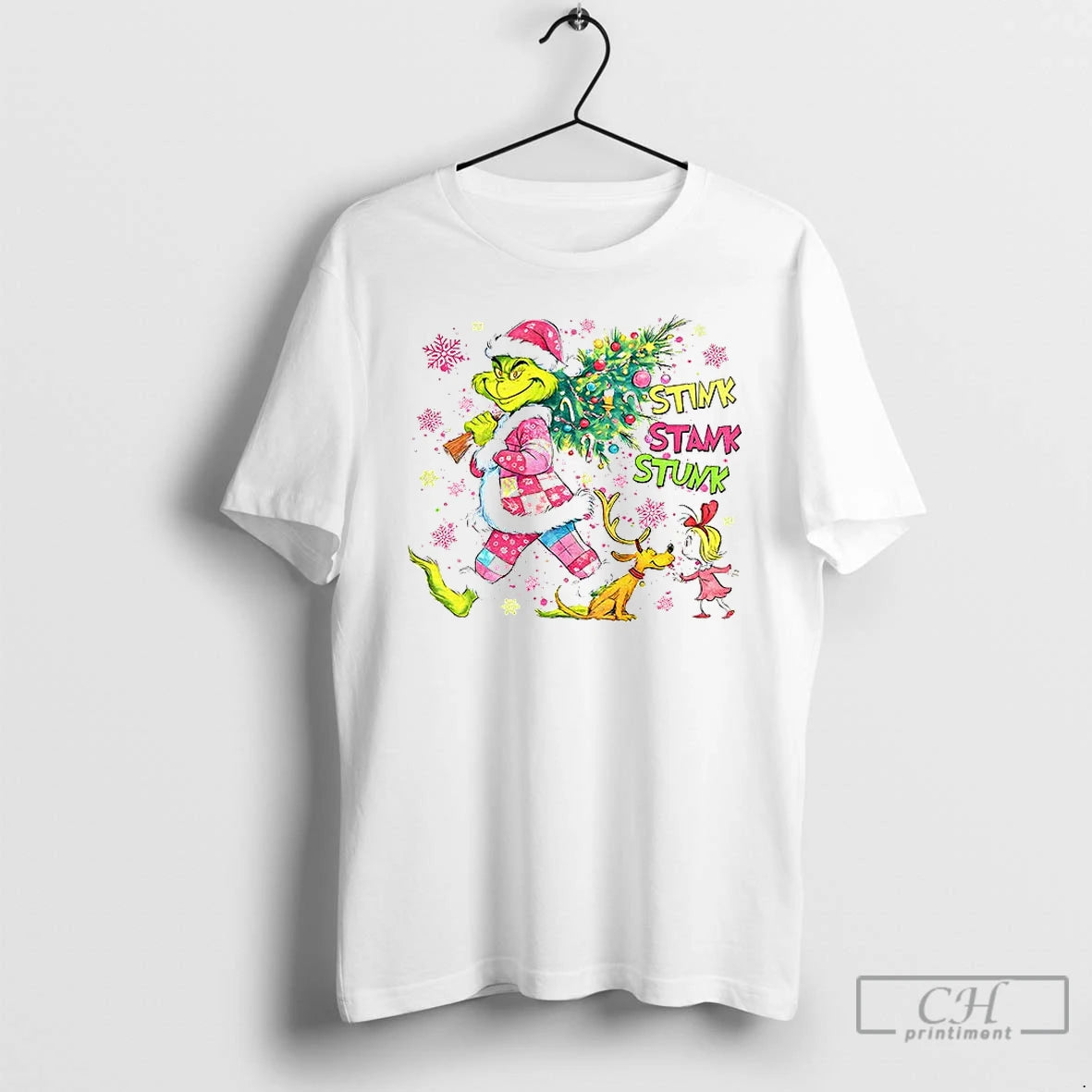 Premium Grinch Max And Cindy Lou Stink Stank Stunk Merry Christmas T-Shirts, Hoodie, Sweatshirt | CoreVibeTees.com