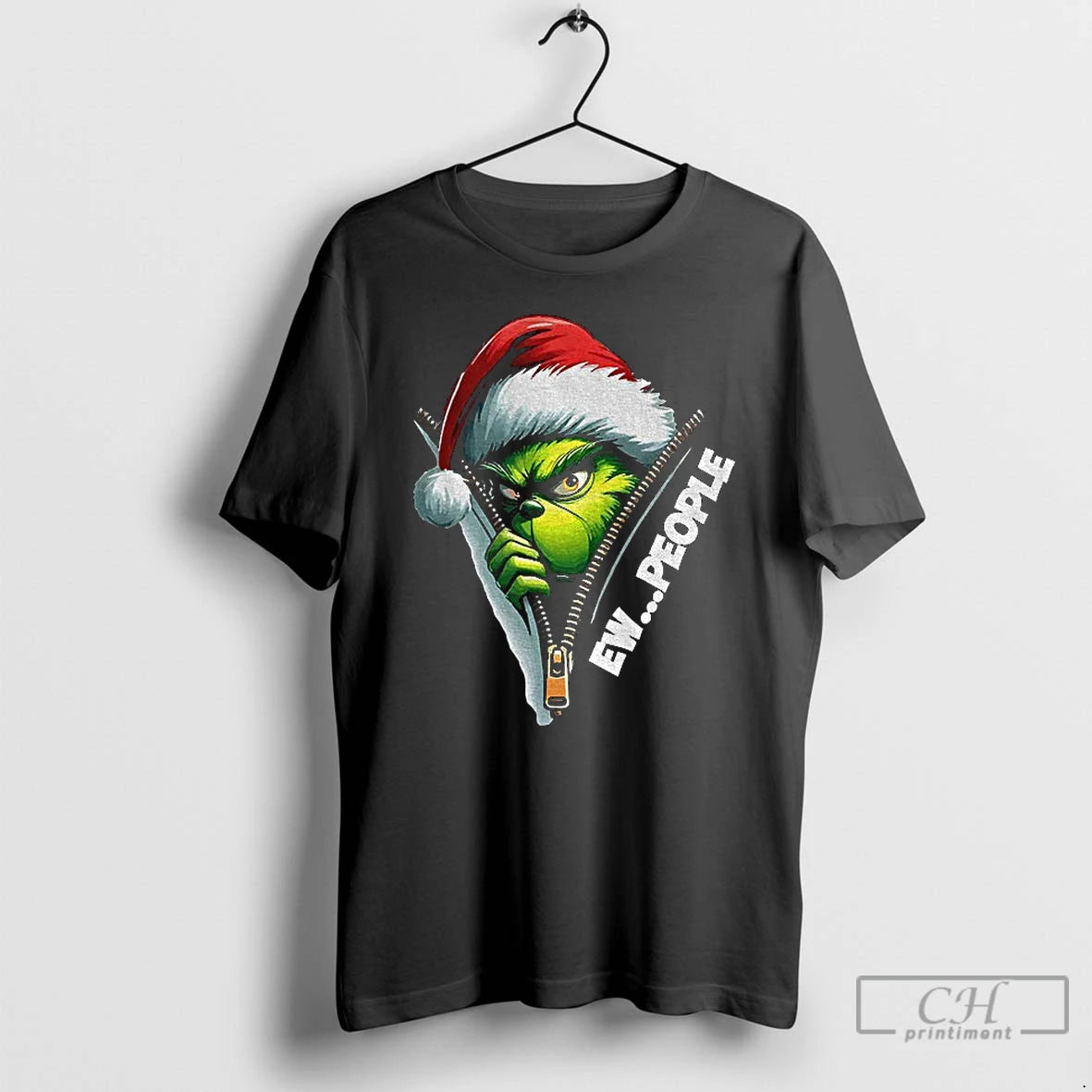 Premium Grinch Santa Ew People Merry Christmas Png T-Shirts, Hoodie, Sweatshirt | CoreVibeTees.com