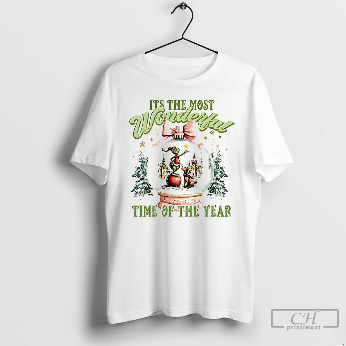 Premium Grinchmas Snow Globe Its The Most Wonderful Time Of The Year Christmas T Shirts Hoodie, Sweatshirt | CoreVibeTees.com
