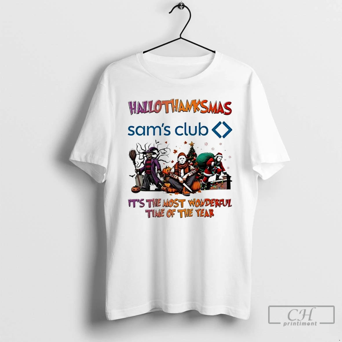 Premium Hallothanksmas Characters Vs Sams Club Logo Its The Most Wonderful Time Of The Year