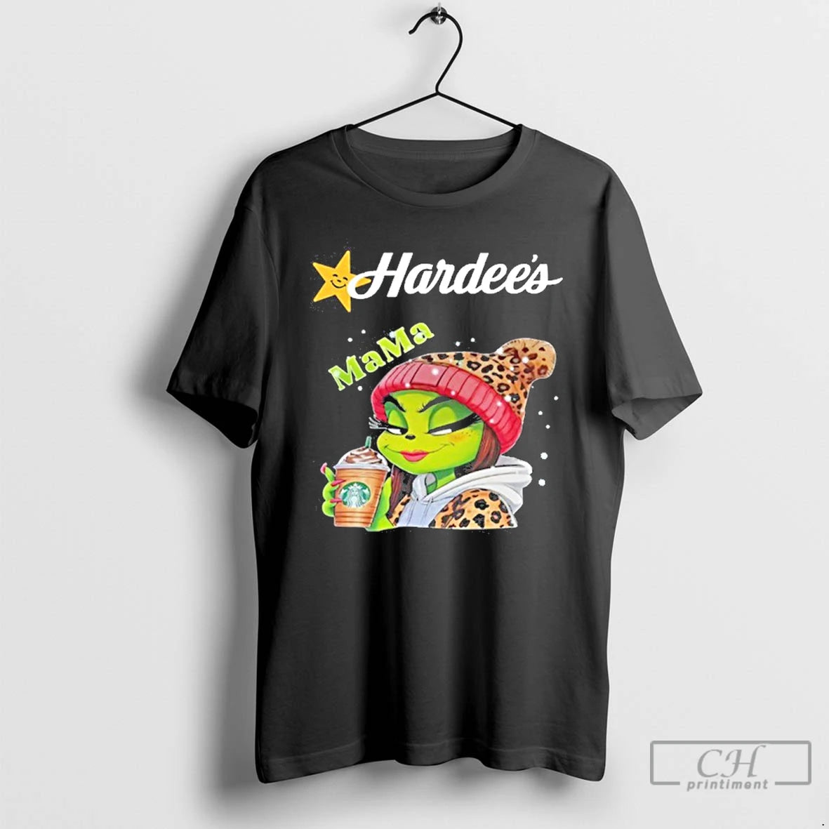 Premium Hardees Logo Mama Grinch Drink Coffee T Shirts