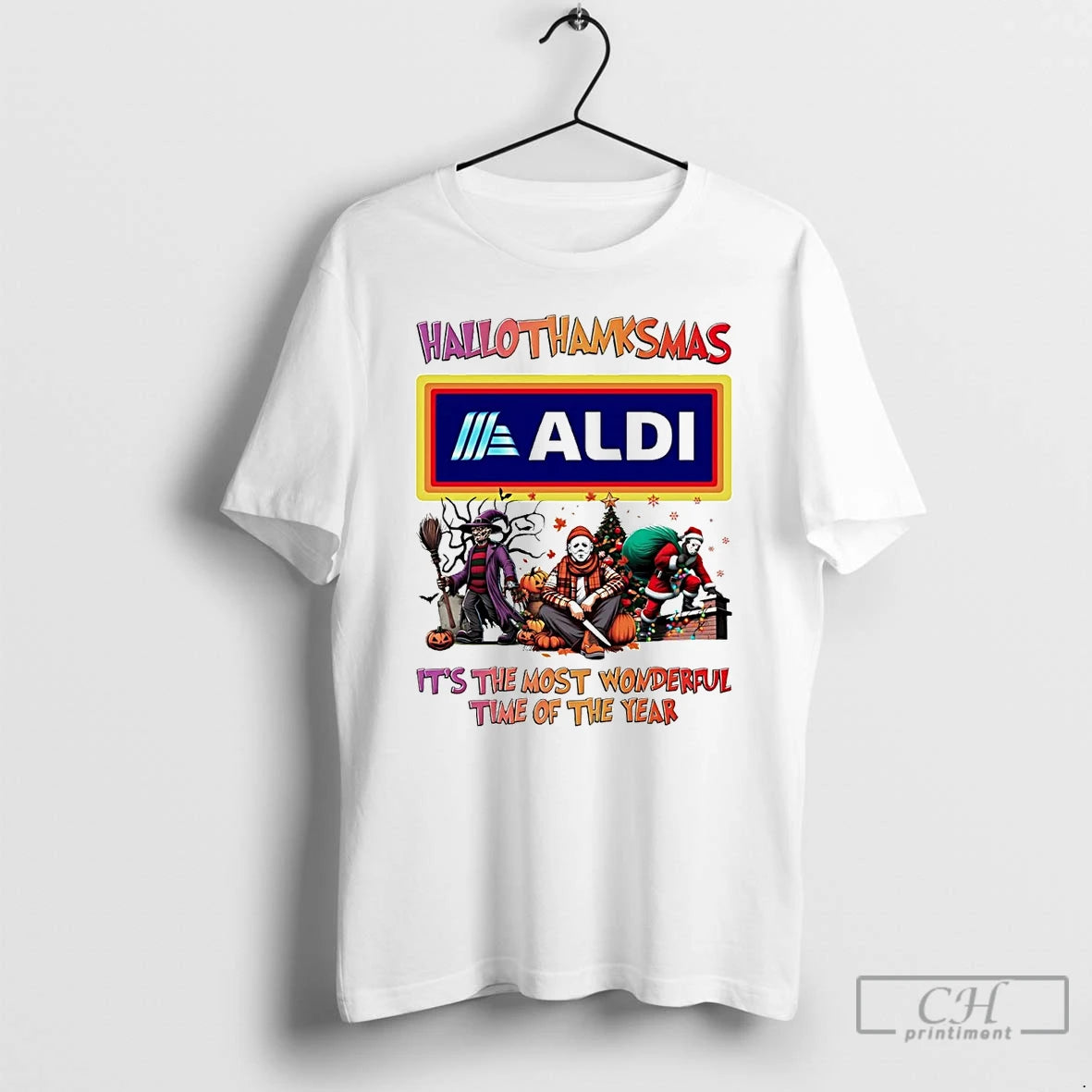Premium Horror Movies Aldi Hallothanksmas Its The Most Wonderful Time T Shirts