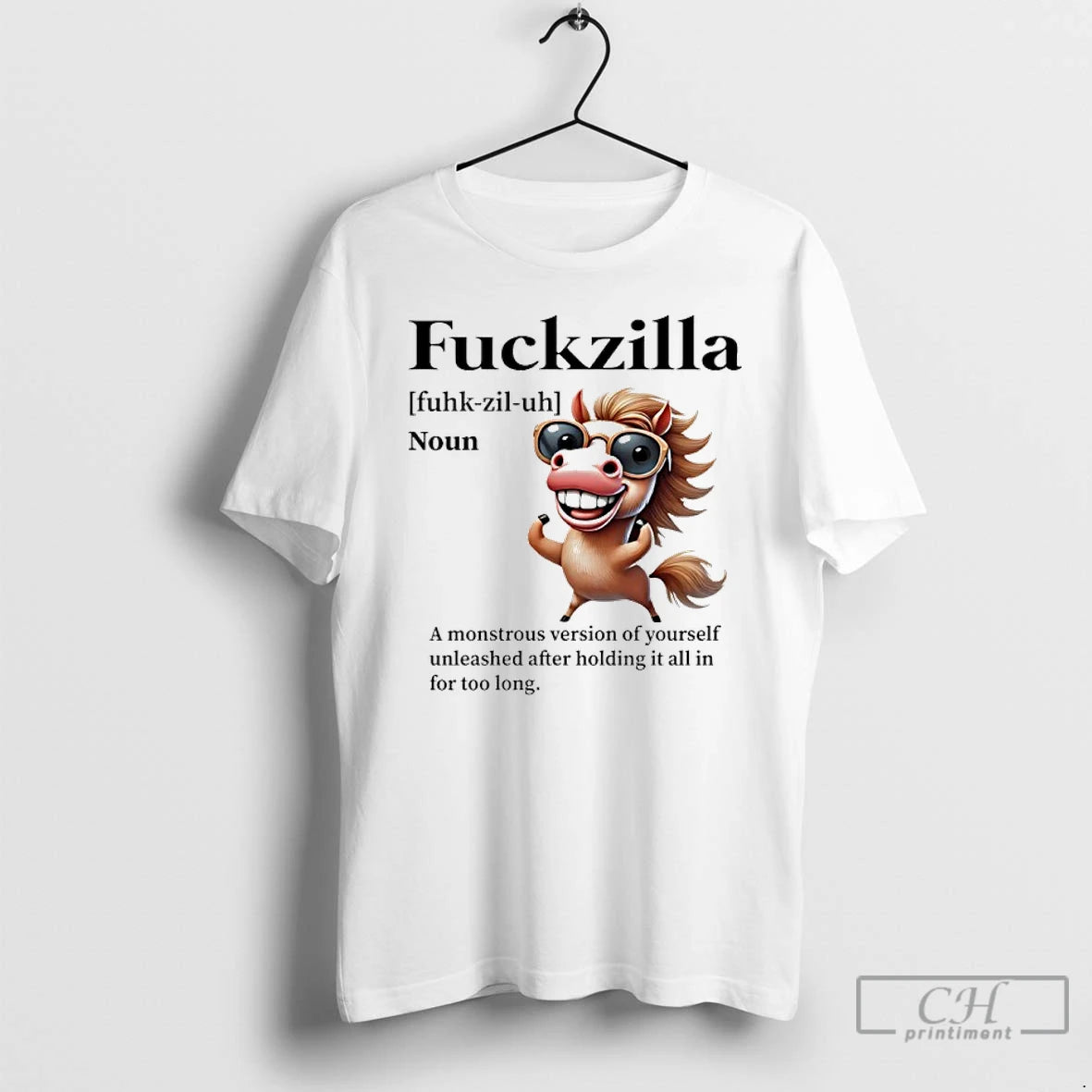 Premium Horse Funny Fuckzilla Noun T-Shirts, Hoodie, Sweatshirt | CoreVibeTees.com