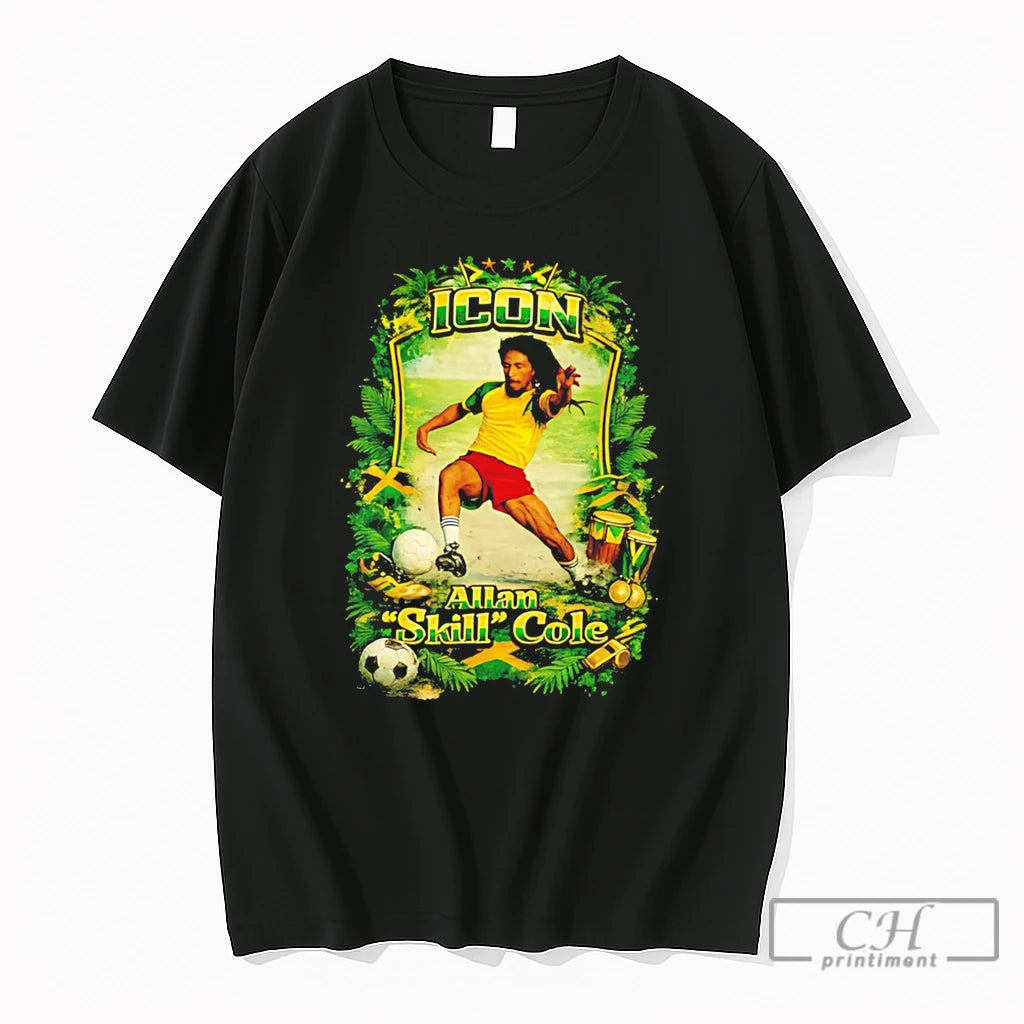 Premium Icon Allan Skill Cole Jamaica Football Tee