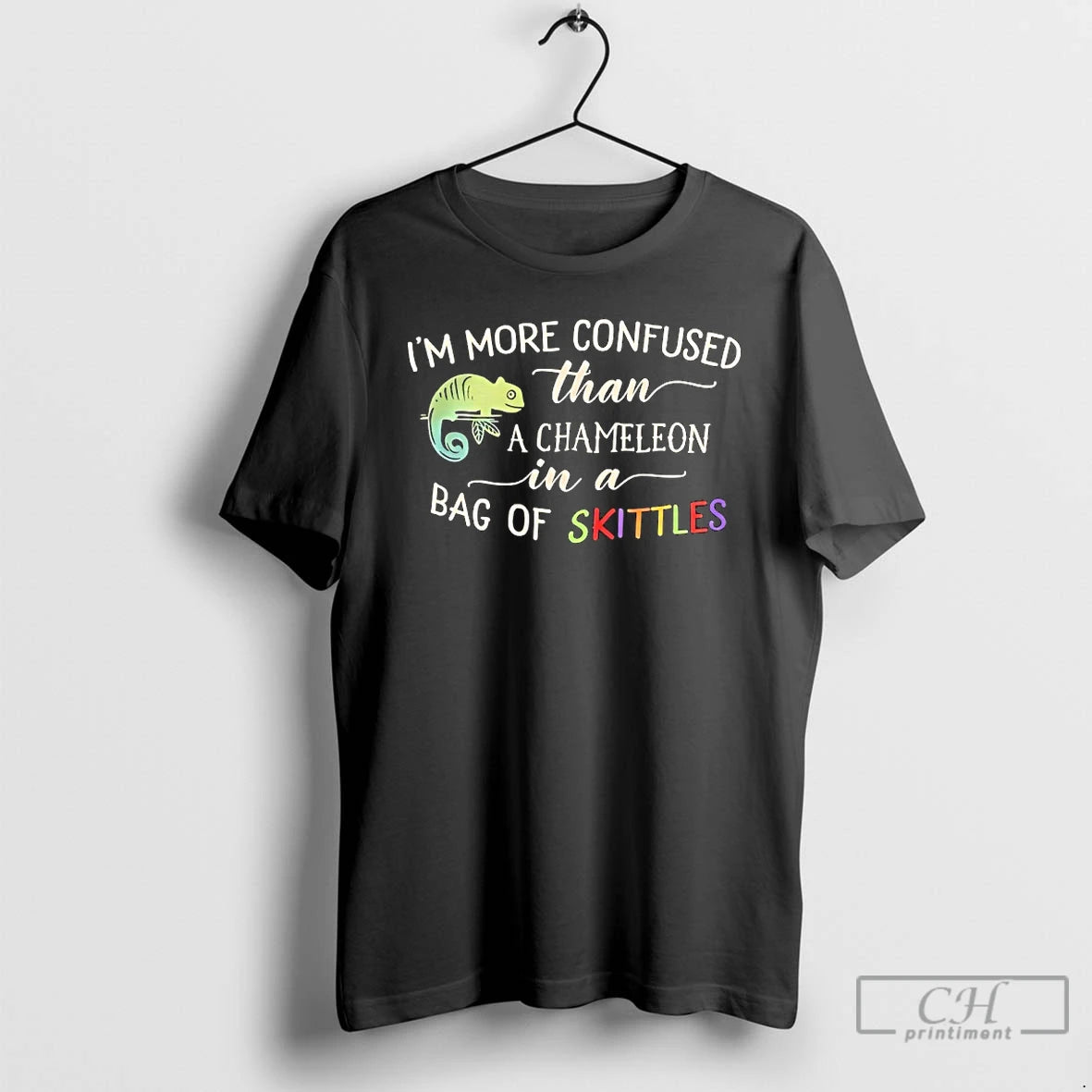 Premium Im More Confused Than A Chameleon In A Bag Of Skittles T Shirts Sweater Hoodie, Sweatshirt | CoreVibeTees.com