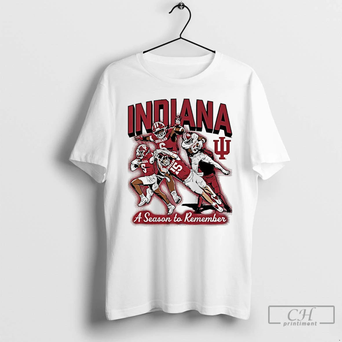 Premium Indiana A Season To Remember Hoosiers Football Player Graphic T-Shirts, Hoodie, Sweatshirt | CoreVibeTees.com