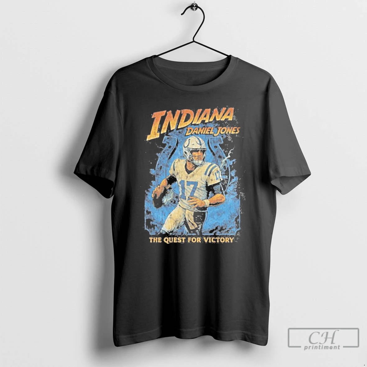 Premium Indianapolis Daniel Jones The Quest For Victory T-Shirts, Hoodie, Sweatshirt | CoreVibeTees.com