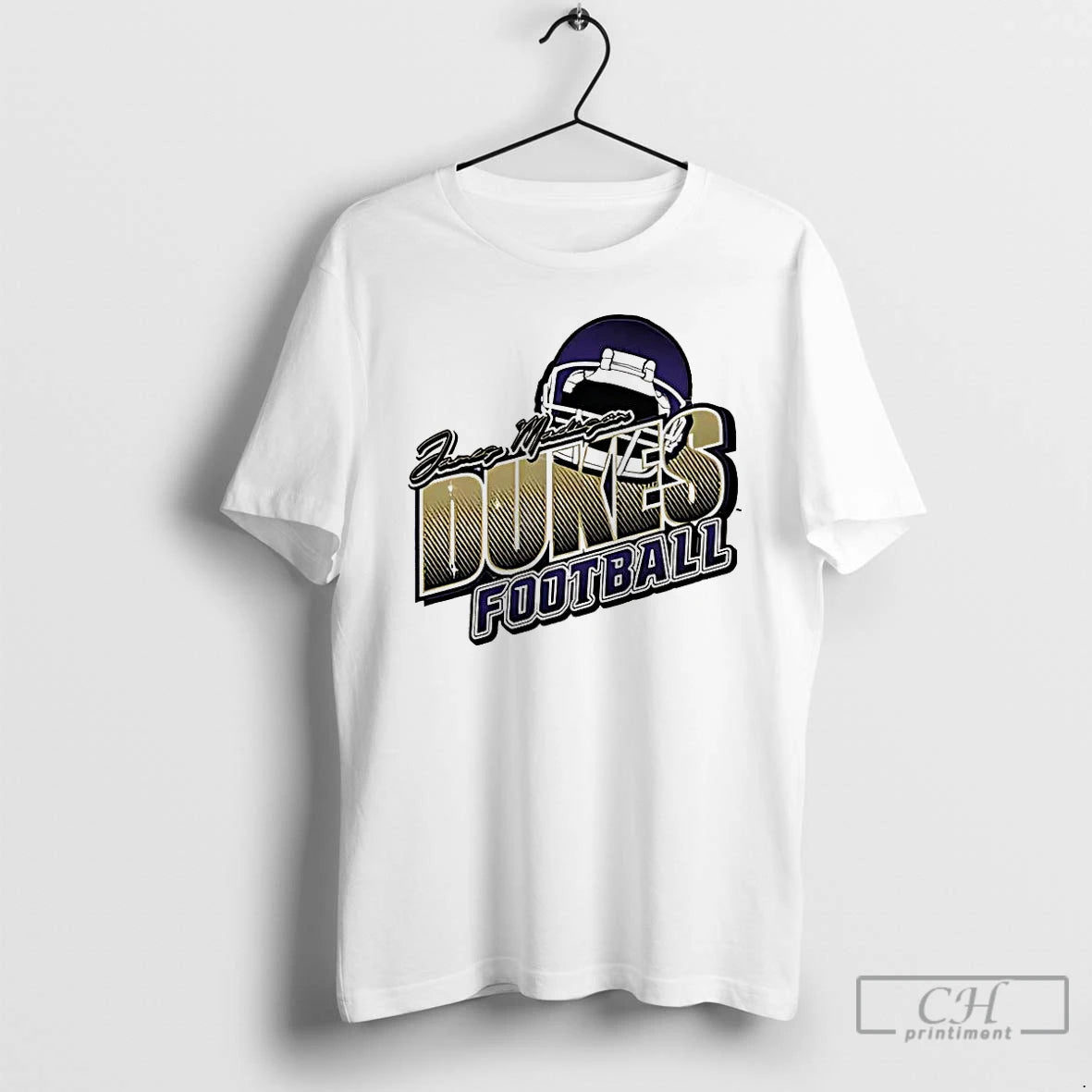 Premium James Madison University Dukes Football Logo Helmet T-Shirts, Hoodie, Sweatshirt | CoreVibeTees.com