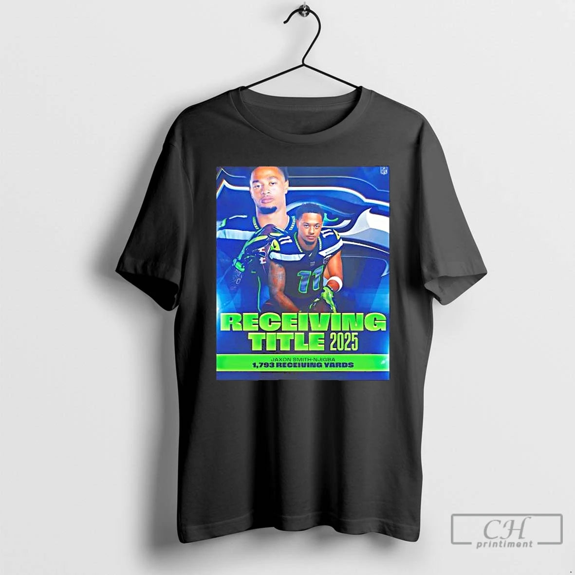 Premium Jaxon Smith Njigba 1793 Receiving Yards 2025 T-Shirts, Hoodie, Sweatshirt | CoreVibeTees.com