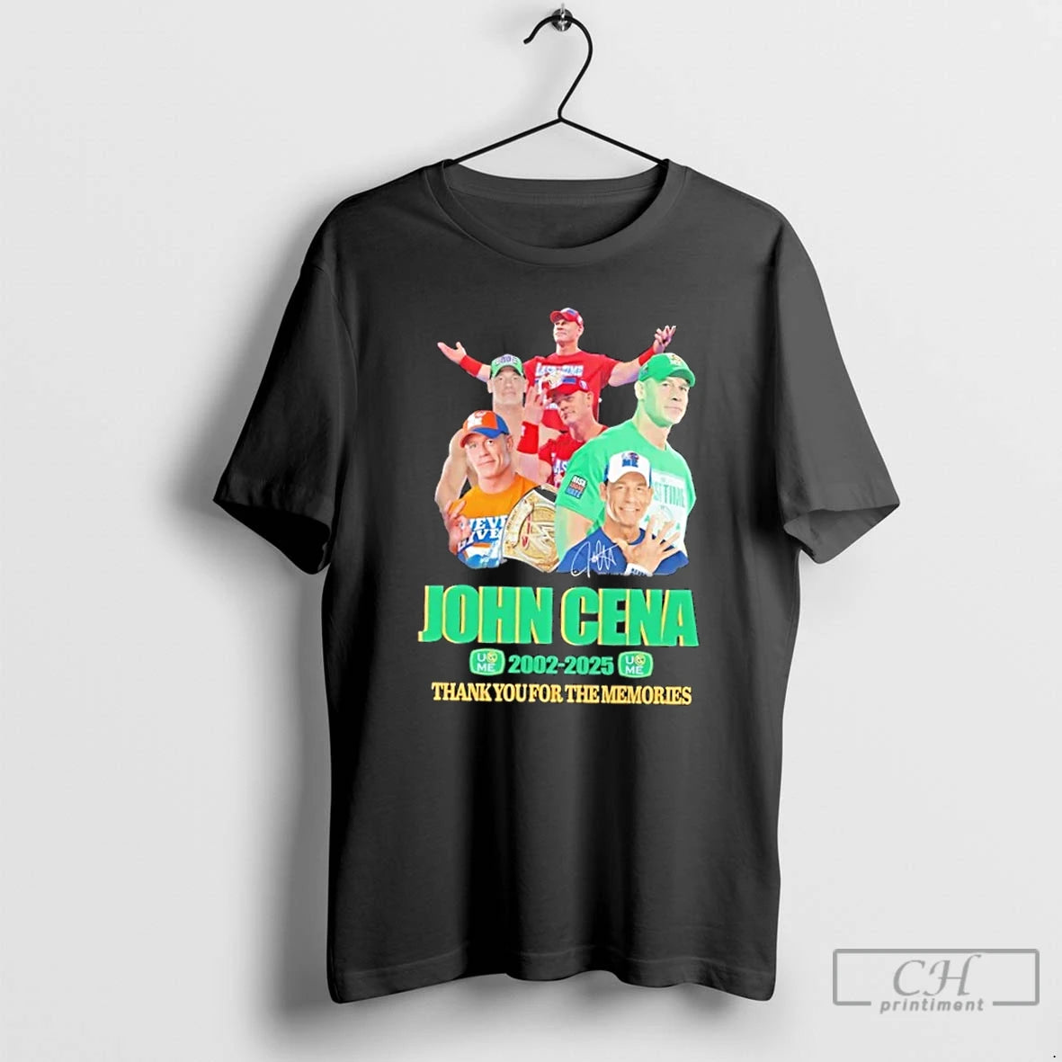Premium John Cena 2002 2025 Thank You For The Memories Signature T-Shirts, Hoodie, Sweatshirt | CoreVibeTees.com