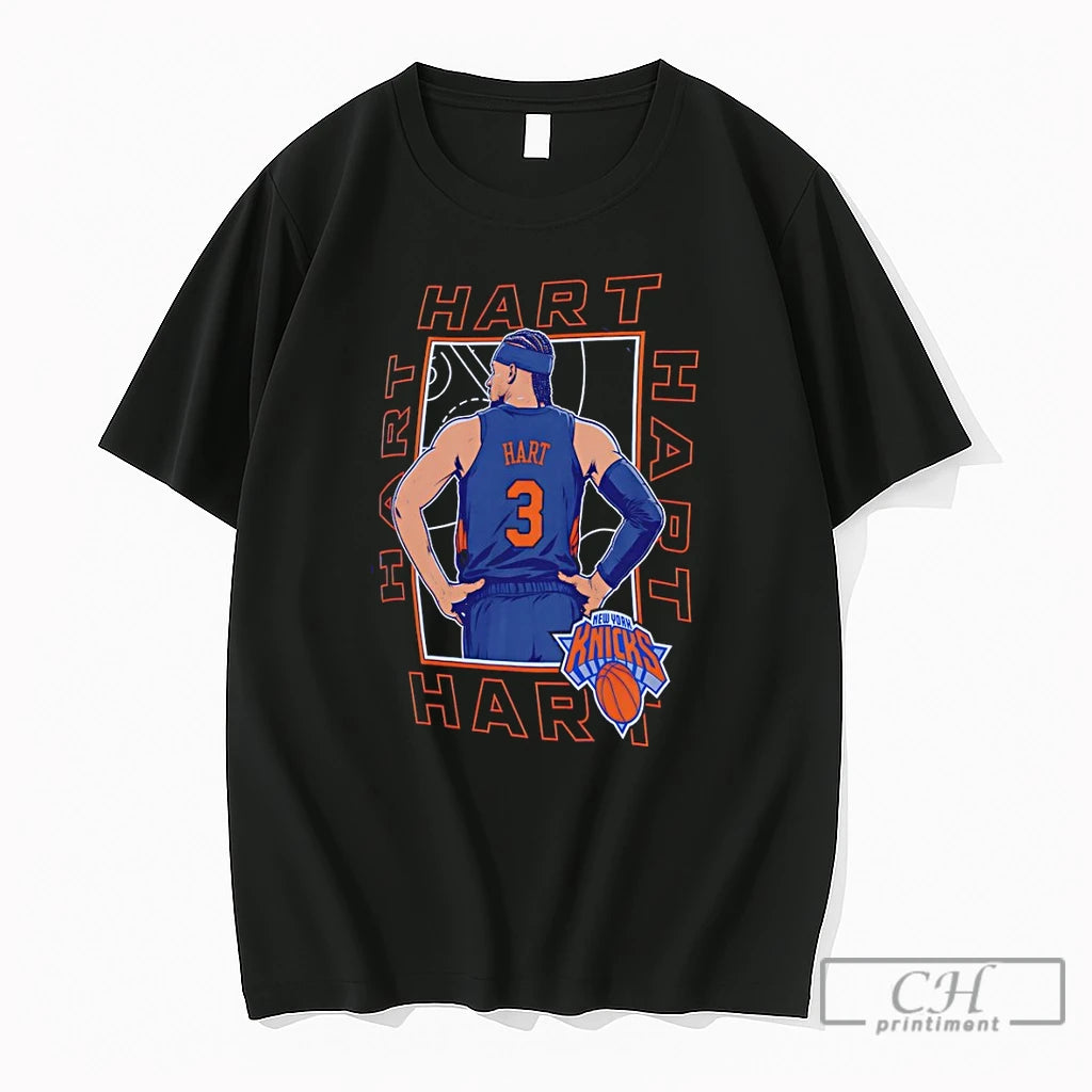 Premium Josh Hart New York Knicks Athlete Portrait Illustration On A Blue T Shirts Sweater