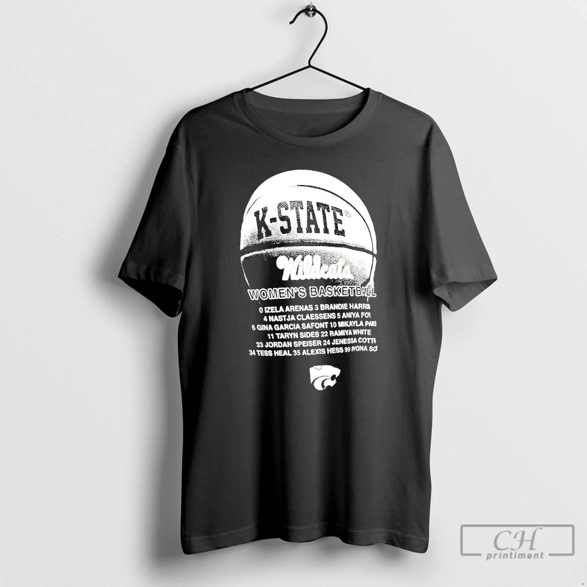 Premium K State Wildcats Womens Basketball Players Listed Name T-Shirts, Hoodie, Sweatshirt | CoreVibeTees.com