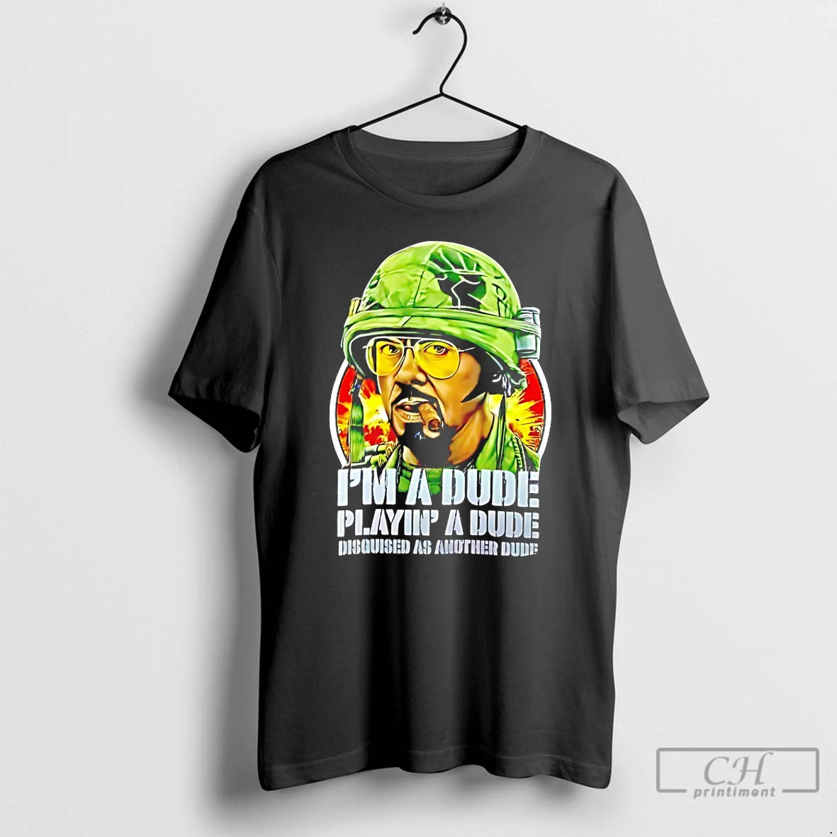 Premium Kirk Lazarus Im A Dude Playin A Dude T-Shirts, Hoodie, Sweatshirt | CoreVibeTees.com