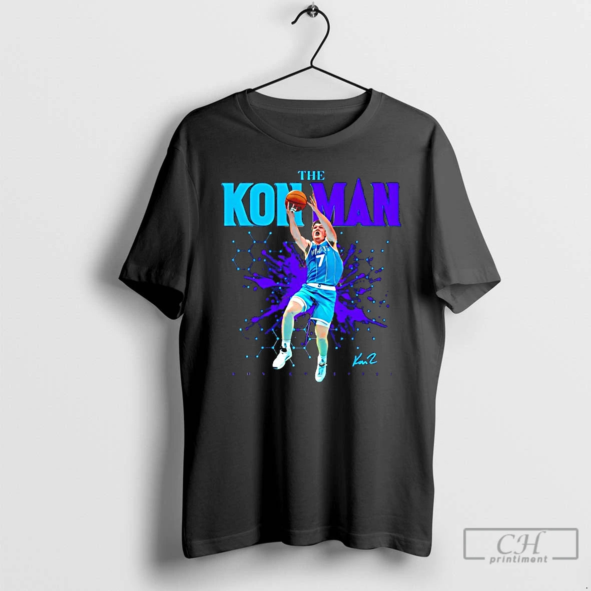 Premium Kon Knueppel Charlotte Hornets The Konman Signature T-Shirts, Hoodie, Sweatshirt | CoreVibeTees.com