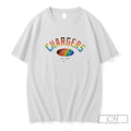 Premium Los Angeles Chargers Pride Month Rainbow Logo Tee