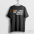 Premium Love Is Not The Threat Hate Is Rainbow Tee