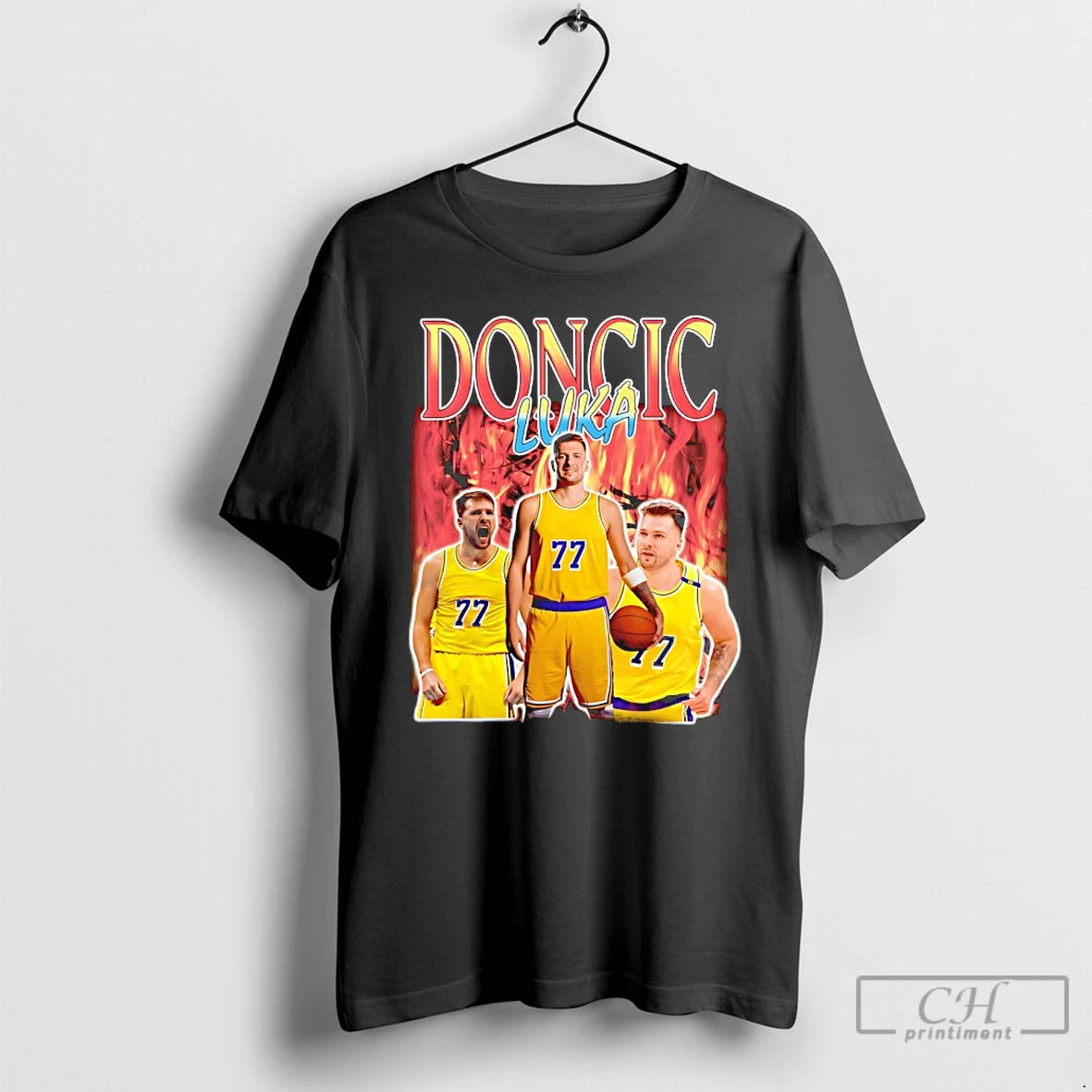 Premium Luka Doncic Los Angeles Lakers Fire Vintage T-Shirts, Hoodie, Sweatshirt | CoreVibeTees.com