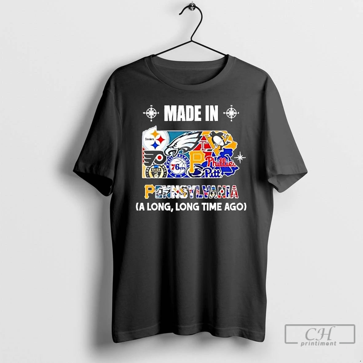 Premium Made In Pennsylvania A Long Long Time Ago State Logo Map 2026 T Shirts Hoodie, Sweatshirt | CoreVibeTees.com