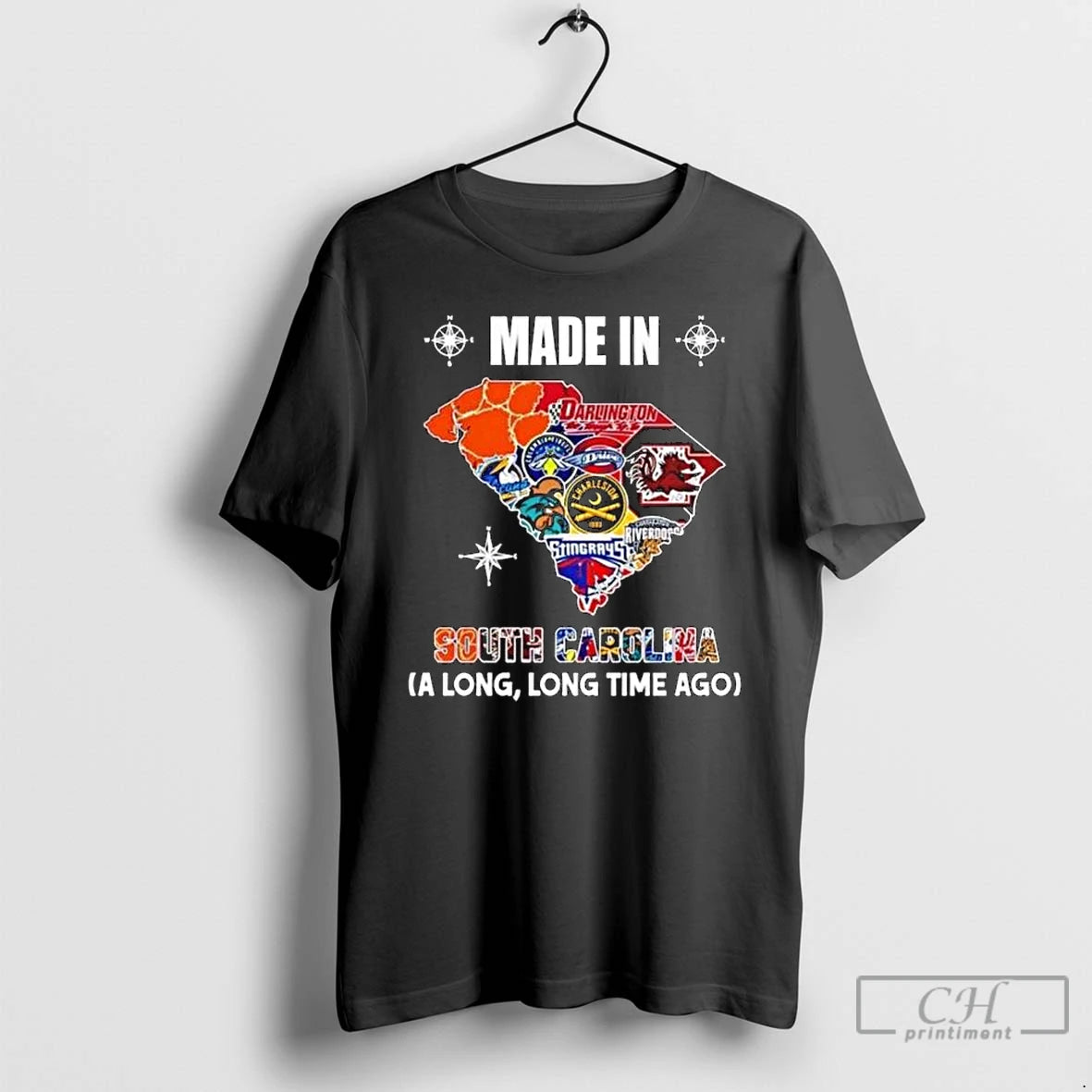 Premium Made In South Carolina A Long Long Time Ago State Logo Map 2026 T-Shirts, Hoodie, Sweatshirt | CoreVibeTees.com