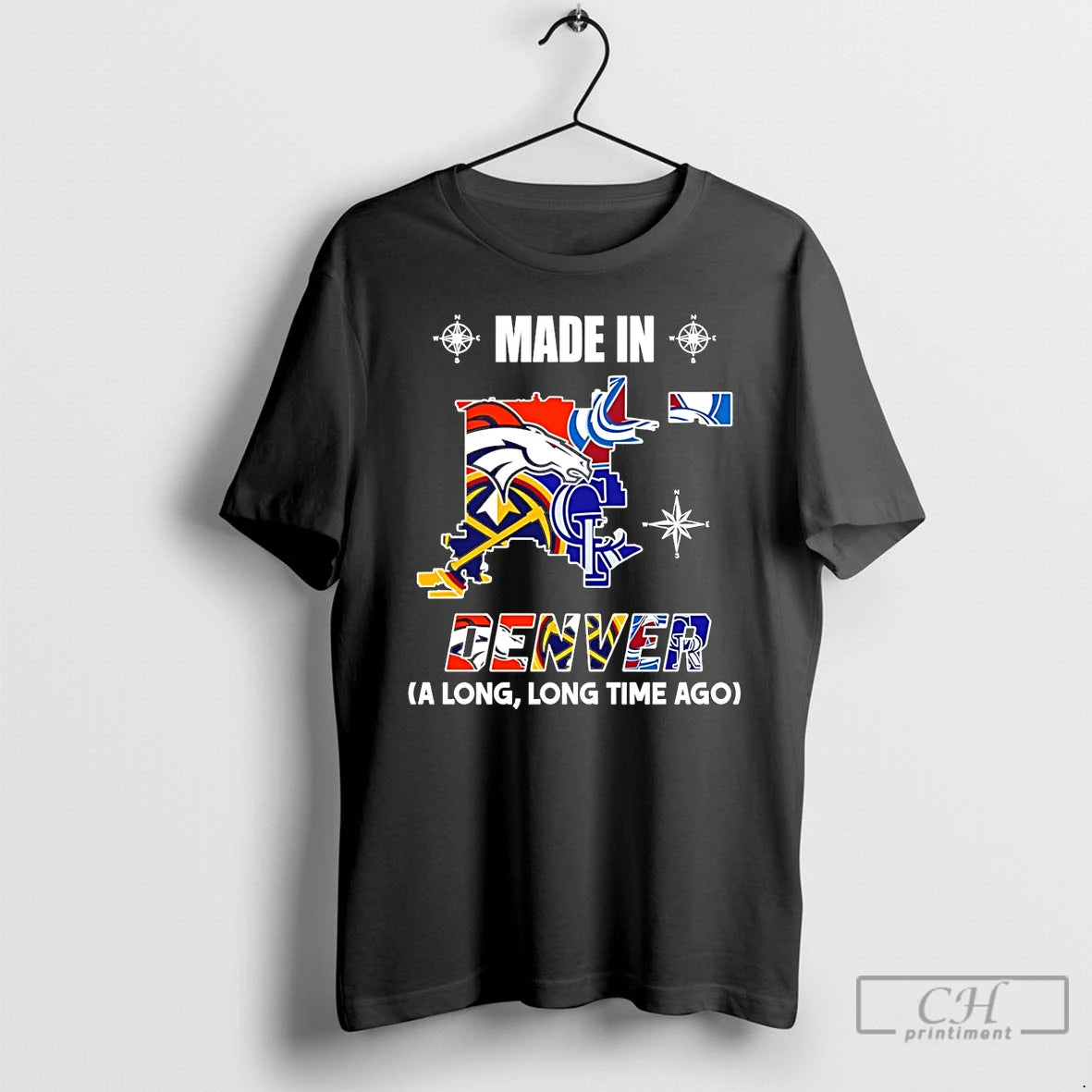 Premium Made In Denver A Long Long Time Ago State T-Shirts, Hoodie, Sweatshirt | CoreVibeTees.com