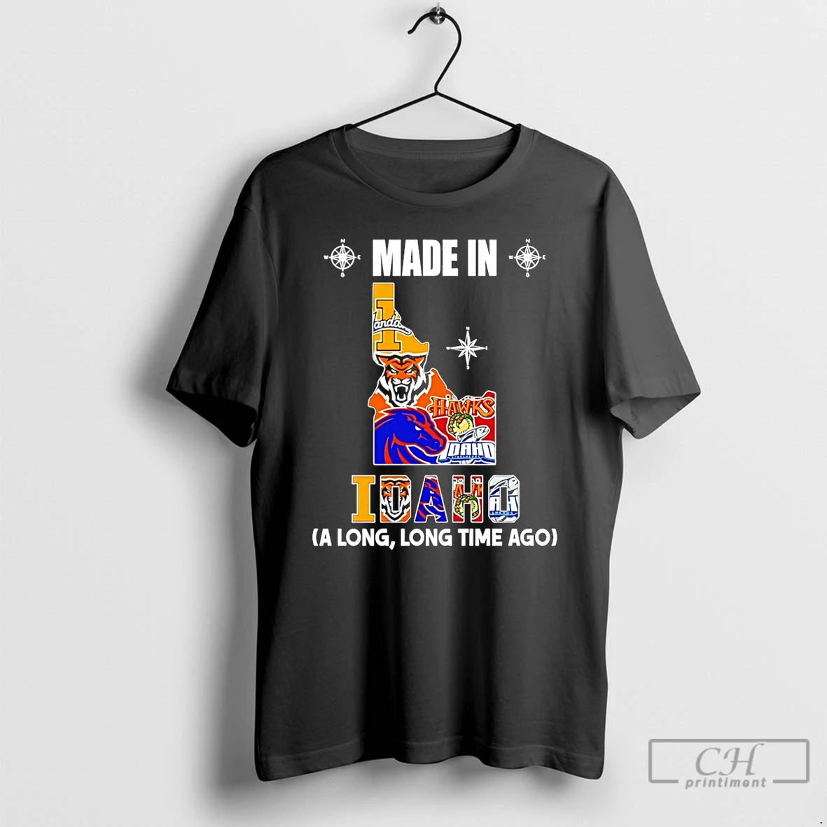 Premium Made In Idaho A Long Long Time Ago State T-Shirts, Hoodie, Sweatshirt | CoreVibeTees.com