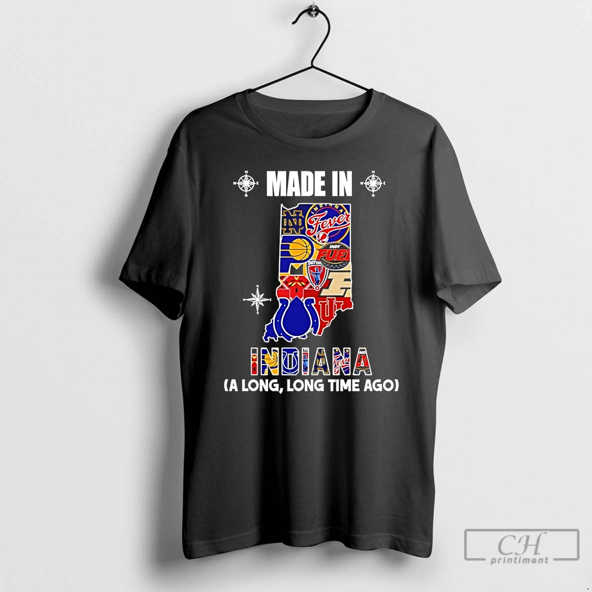Premium Made In Indiana A Long Long Time Ago State T-Shirts, Hoodie, Sweatshirt | CoreVibeTees.com