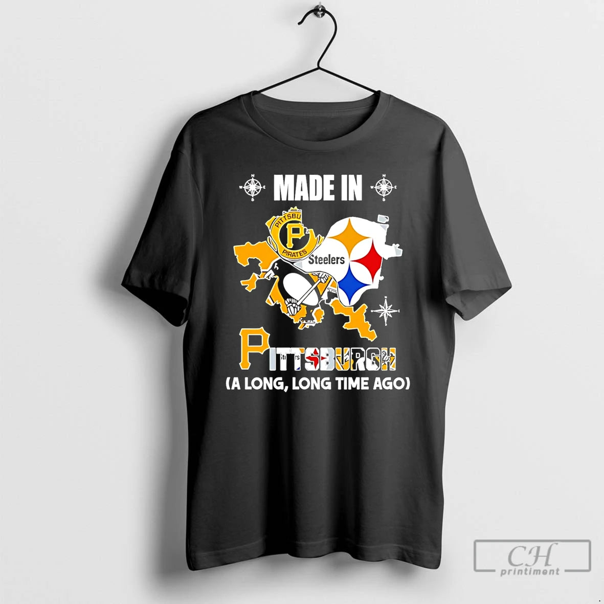 Premium Made In Pittsburgh A Long Long Time Ago State T-Shirts, Hoodie, Sweatshirt | CoreVibeTees.com