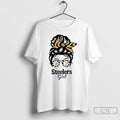 Premium Messy Bun Steelers Girl T-Shirts, Hoodie, Sweatshirt | CoreVibeTees.com