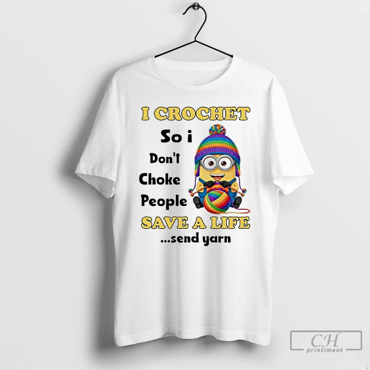 Premium Minions I Crochet So I Dont Choke People Save A Life T Shirts Sweater Hoodie, Sweatshirt | CoreVibeTees.com