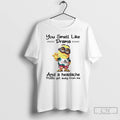 Premium Minions You Smell Like Drama And A Headache T-Shirts, Hoodie, Sweatshirt | CoreVibeTees.com