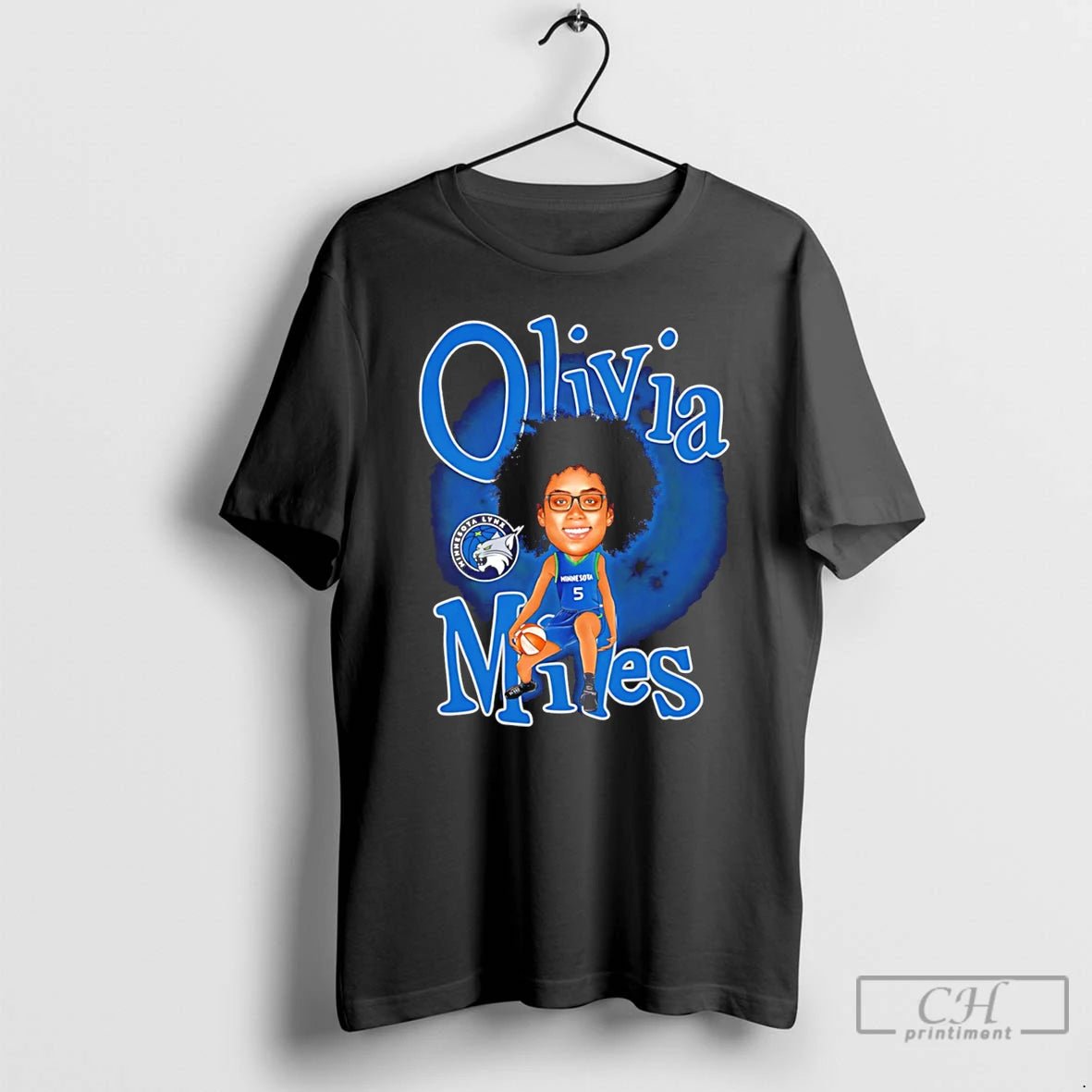 Premium Minnesota Lynx Olivia Miles Player Caricature Tee